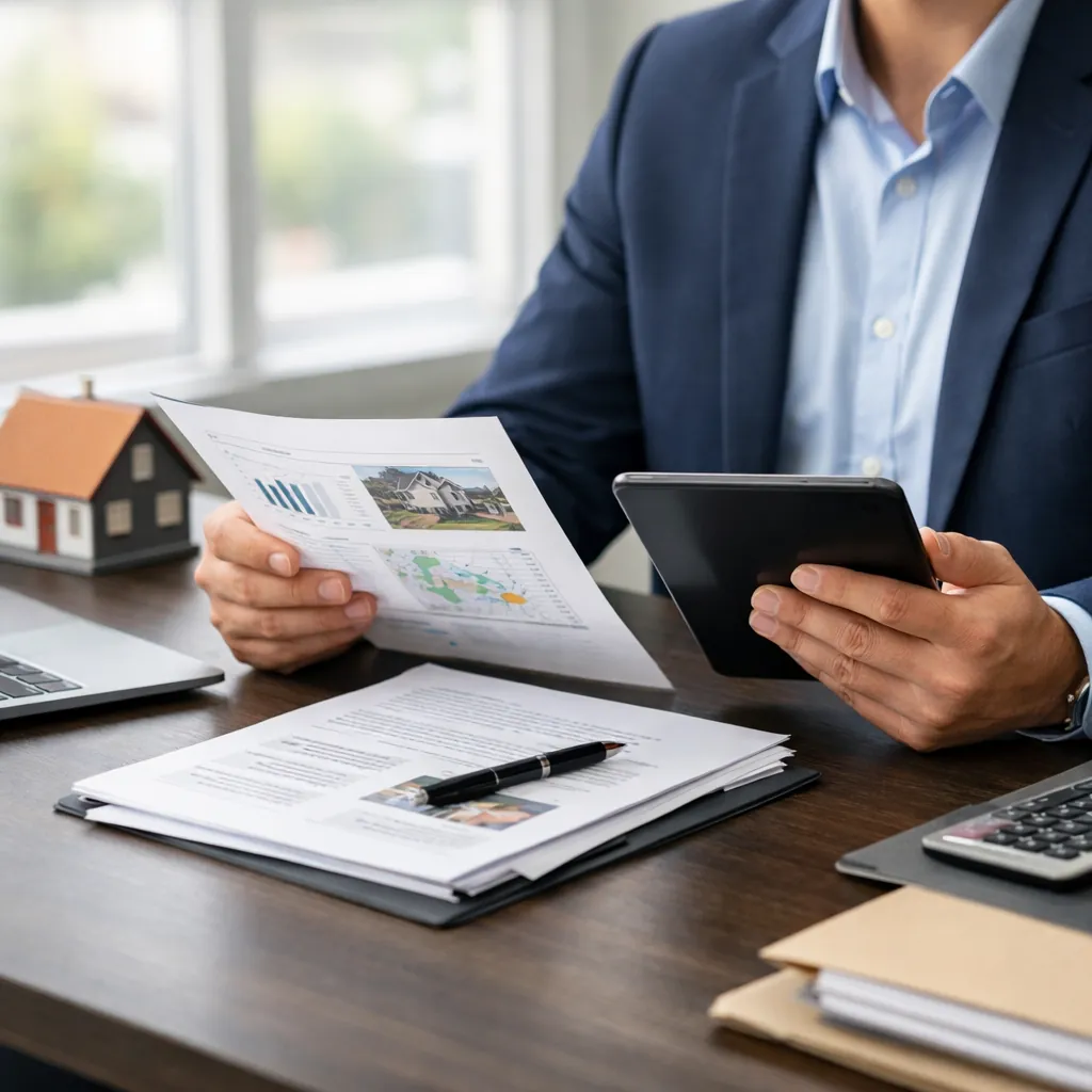 Real estate valuation analysis in professional setting